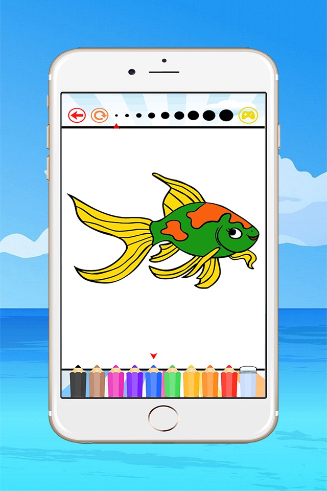 Fish Coloring Book for Children : Learn to color a dolphin, shark, whale, squid and more screenshot 4