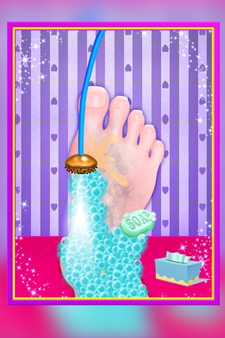 Princess rescue Leg Surgery - Nail Doctor Toe Nail Surgery, Kids free games for fun screenshot 2