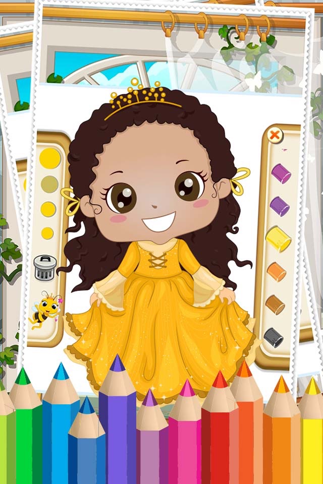 My Little Princess Coloring Book Pages - Amazing Paint and Draw Doodle For Kids Game screenshot 3