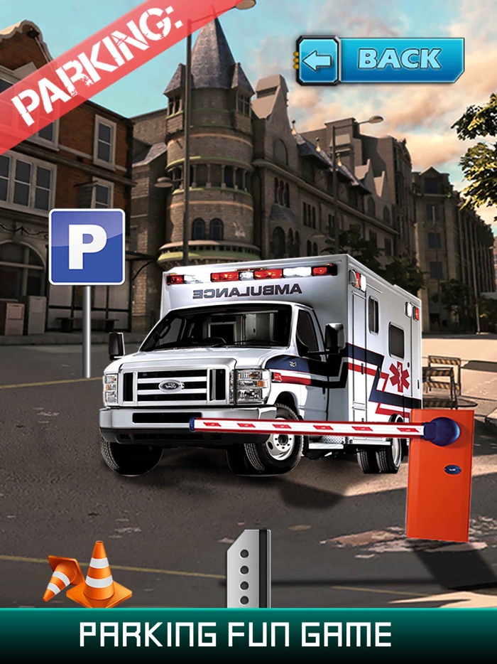 City Ambulance Parking Simulator - Test Your Driving Skill on Emergency Vehicle