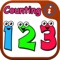 Children can practice to learn counting 123 with beautiful flash cards