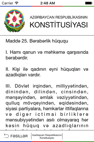 Azərbaycan Respublikasının Konstitusiyası screenshot 4