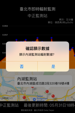 臺北市輻射即時監測 screenshot 2