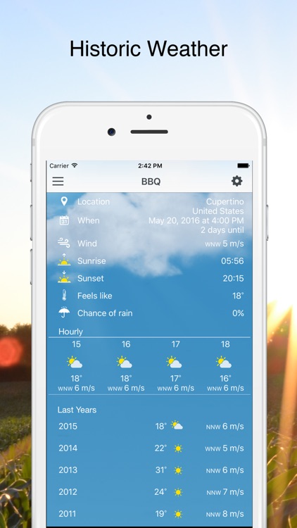 Weather Day - Long Range Forecast for Special Days, Events and Weddings