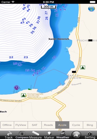 Bayern  HD - GPS Navi Karte für bootfahren angeln und segeln screenshot 4