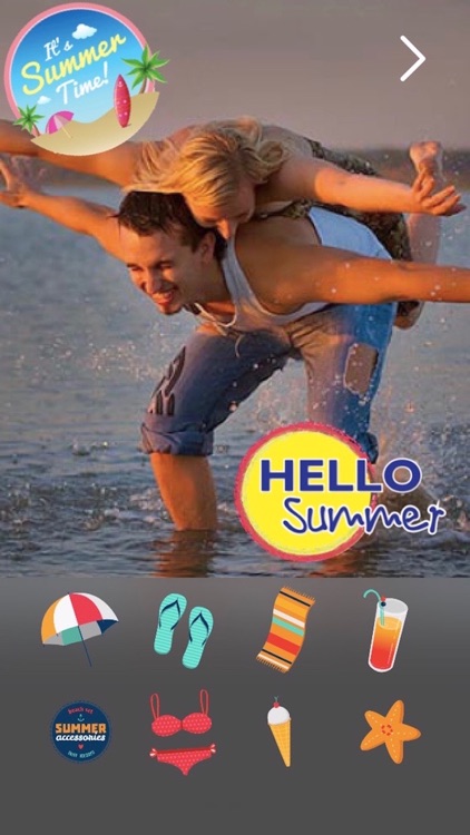 I love summer - stickers for photo