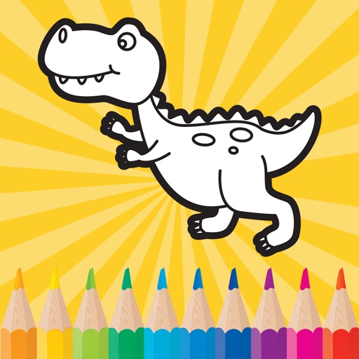 Dino Coloring Worksheets Activities for Preschoolers and Kindergarten Icon