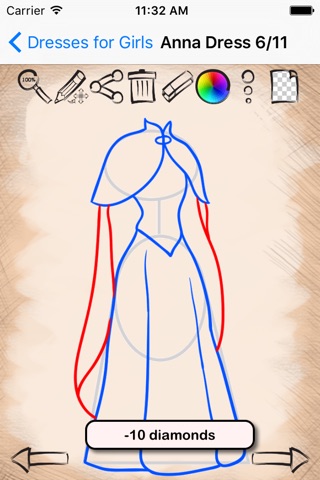 Draw Princess Dresses screenshot 3