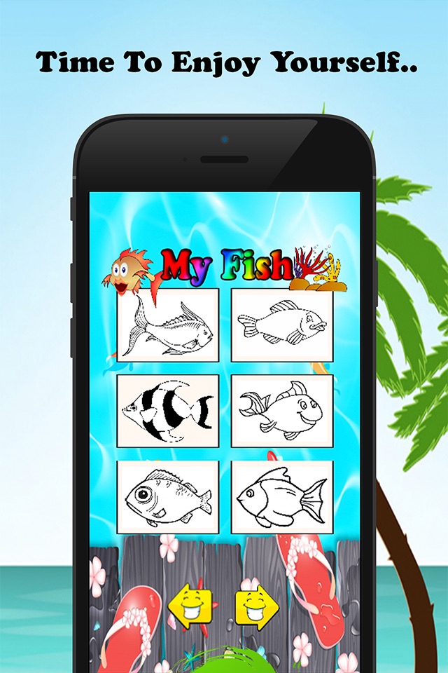 Fish Coloring Book For Kids: Drawing & Coloring page games free for learning skill screenshot 2