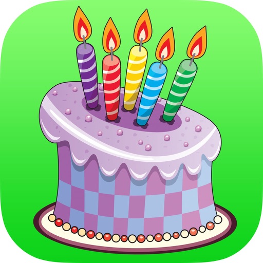 Cake Happy Birthday Coloring Book : Educational Learning Games For Kids & Toddler Icon