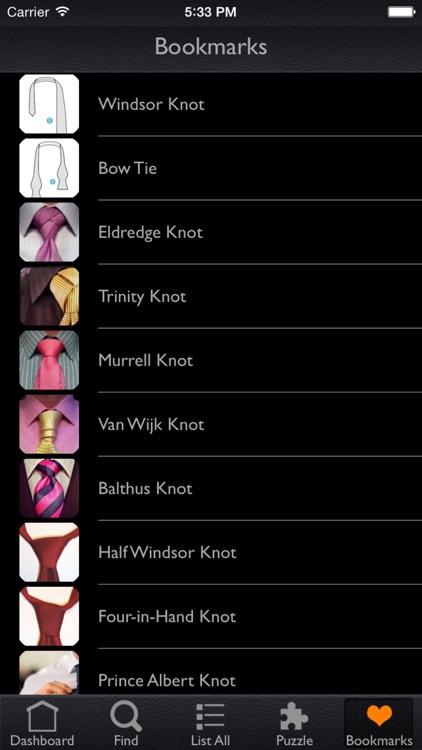 Tie Knot Styles