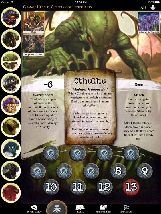 Game Assistant for Arkham Horror