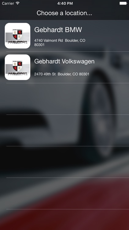Gebhardt Automotive Group DealerApp