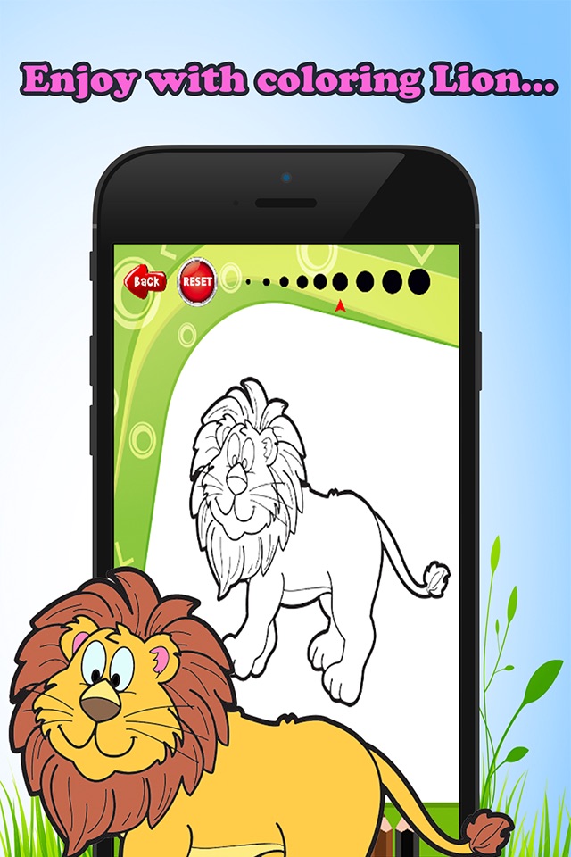 Coloring Book games free for children age 1-10: These cute animal lion coloring pages provide hours of fun activities screenshot 3