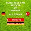 Euro 2016 Fan - Zeigen Sie für Welches Land Sie stehen mit einem Banner oder Sticker bei der em 2016