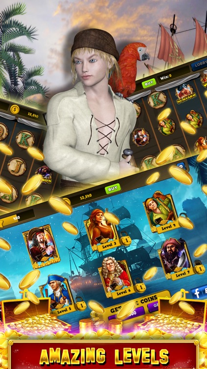 Pirates Treasure Slots Machines: Casino Free Mega Slot Tournament for fun! Legends of 7's Jackpot