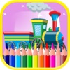 Train Coloring Book For Kids - Vehicle Coloring Book for Children