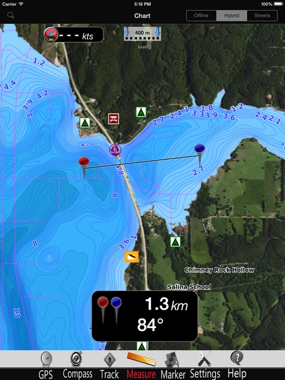 Hudson lake Nautical Chart Pro