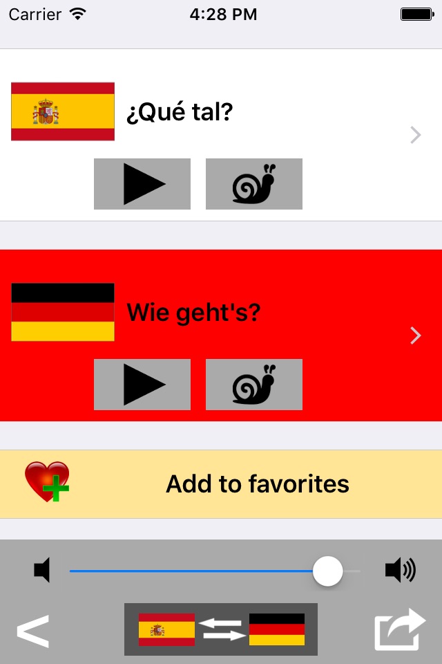 Spanish / German Talking Phrasebook Translator Dictionary - Multiphrasebook screenshot 3