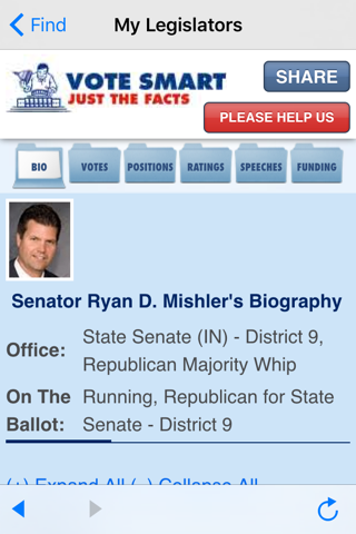 MyLegis : Indiana — Find your Legislators & Legislative Districts screenshot 3