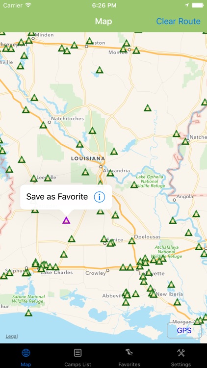 Louisiana – Camping & RV spots