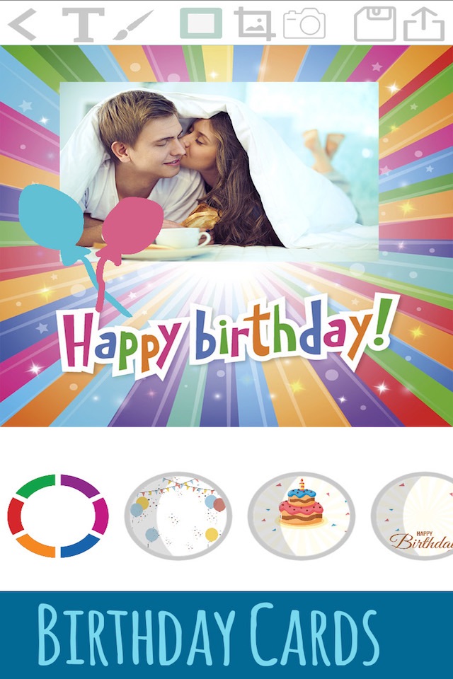 Create birthday cards - edit and design postcards screenshot 2