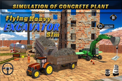 Flying Heavy Excavator & Concrete Sand Transporter Tractor Truck screenshot 4