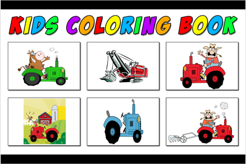 Tractor coloring book - Tractor coloring games Learning Book free for Kids screenshot 3
