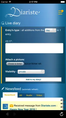 Game screenshot Diariste.com - Diary, Personal journal apk