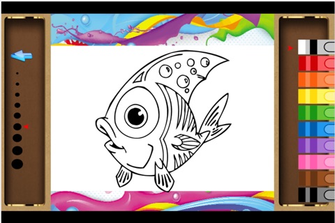 fish the fishes book - fishes games Learning coloring Book for Kids screenshot 2