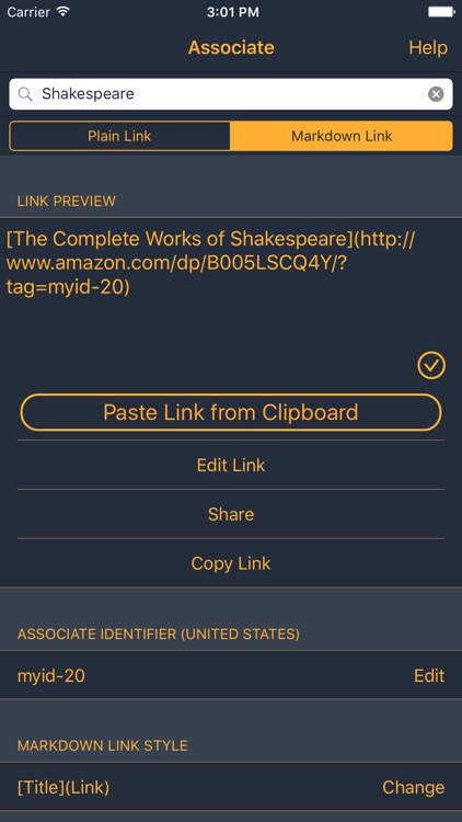 Associate: Simple Affiliate Linking for Amazon