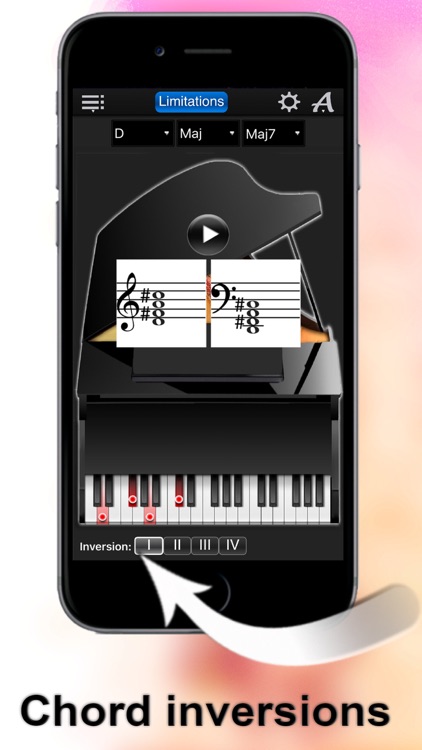 Piano Chords Compass Lite - learn the chord notes & play them