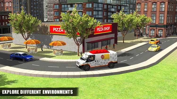 Pizza Delivery Van Simulator - City & Offroad Driving Adventure screenshot-3