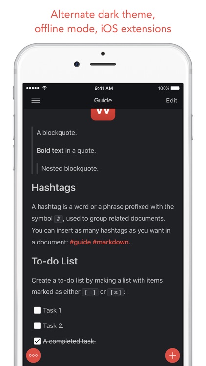 1Writer - Note taking, writing app