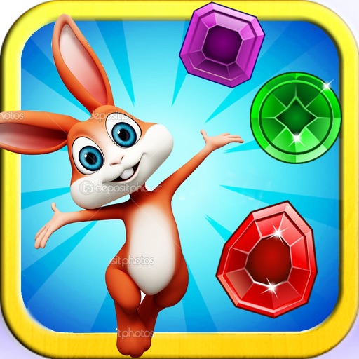 Pop Rabbit Jelly - Match Jewels Dash iOS App