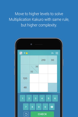 Multiplication Kakuro puzzle screenshot 2