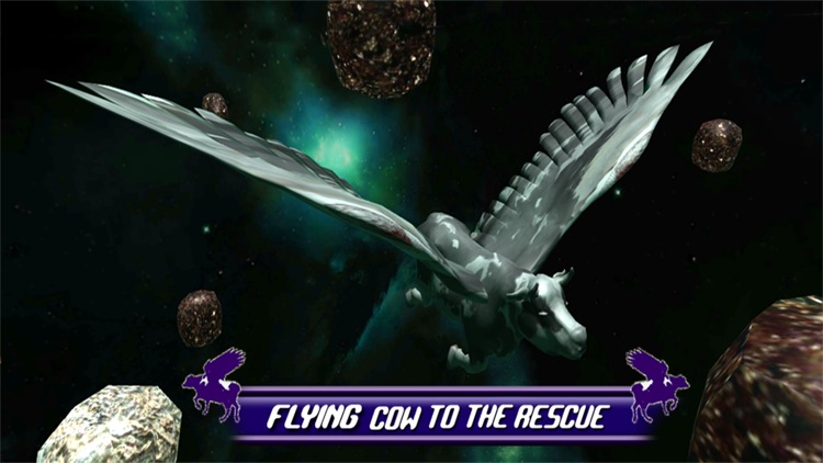 Flying Cow Rescue Galaxy Game : The Super Cow Flying Simulator Game of 2016 screenshot-4