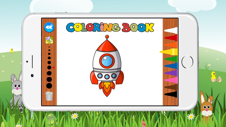 World Rocket Coloring Book for Kids Game Free screenshot-3