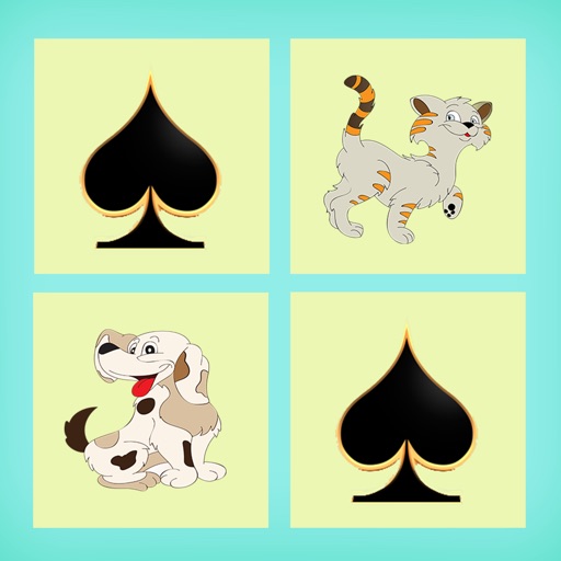 The Best Photo Matching Card Game Cat & Dog for Kids and Toddlers Puzzle Logic Free iOS App