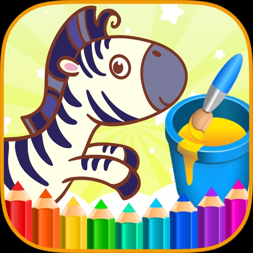 Coloring Book Animals Space Icon