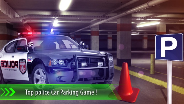 City Trafic Police Car Drive & Parking -