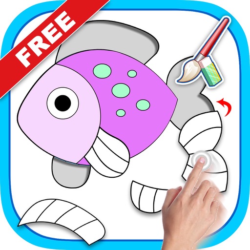 Kids Puzzles And Coloring Games Icon