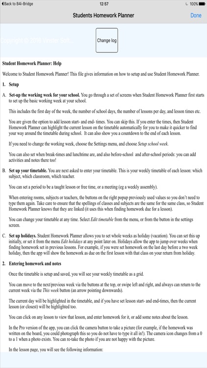 Student Homework Planner