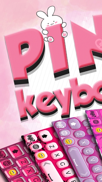 Pink Keyboard for Girls – Custom Color Keyboard Themes with Cute Glitter Backgrounds and Font