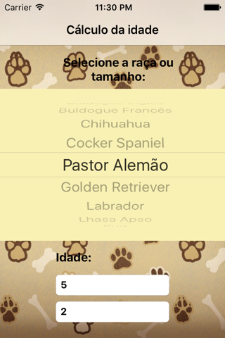 Cálculo da idade do cão screenshot 2