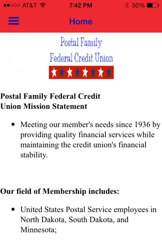 Postal Family FCU screenshot 3
