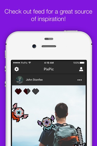 PixPic - funny, cute pixel stickers for photos screenshot 2