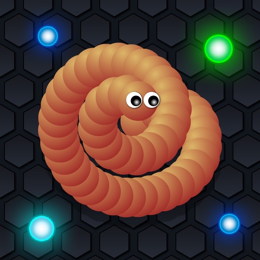 Snake vs. Worm: Multiplayer game io - Color slither in world of agar Icon