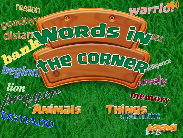 English Words in the corner