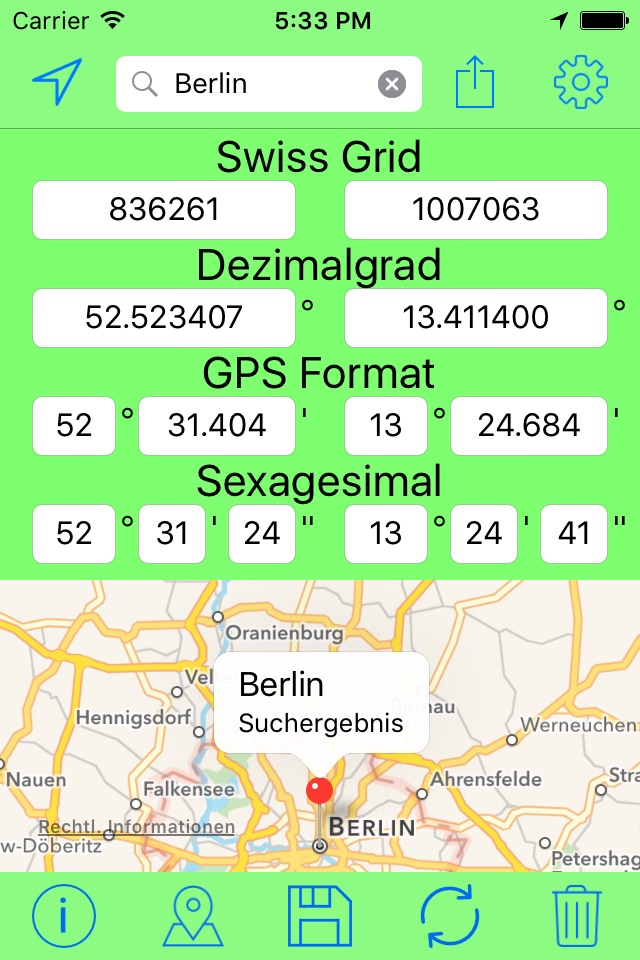 Swiss Grid Coordinates Tool screenshot 3